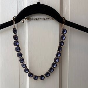J. Crew Purple Crystal Link Necklace